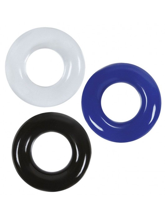 Набор из 3 эрекционных колец без рельефа - Boys of Toys - в Воронеже купить с доставкой