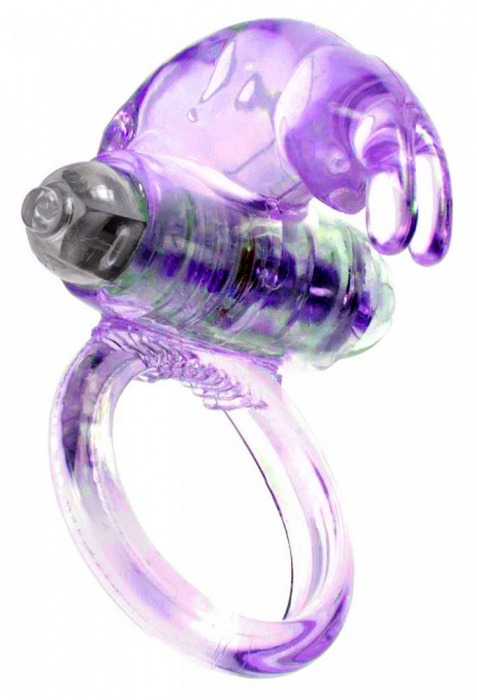 Сиреневое эрекционное виброкольцо с клиторальным зайчиком - Boys of Toys - в Воронеже купить с доставкой