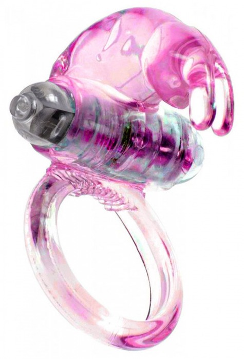 Розовое эрекционное виброкольцо с клиторальным зайчиком - Boys of Toys - в Воронеже купить с доставкой