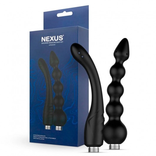 Набор из 2 насадок для анального душа Shower Douche Duo Kit - Nexus Range - купить с доставкой в Воронеже