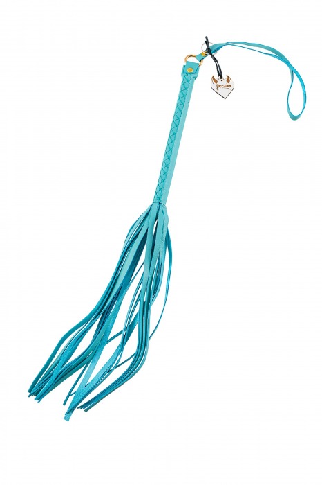 Голубая кожаная плеть - 50 см. - Pecado - купить с доставкой в Воронеже