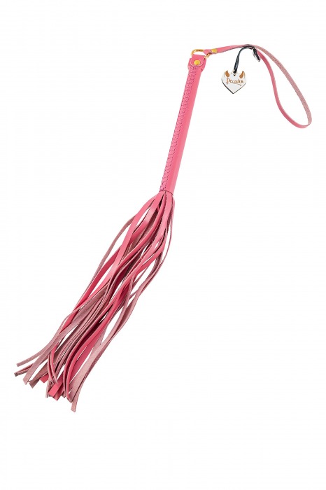 Розовая кожаная плеть - 50 см. - Pecado - купить с доставкой в Воронеже