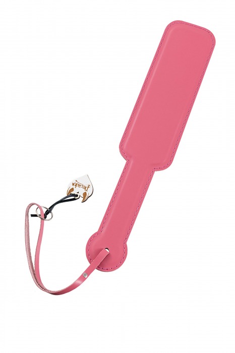 Розовый кожаный пэддл - 37 см. - Pecado - купить с доставкой в Воронеже