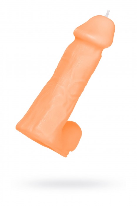 Оранжевая сувенирная свеча «Пенис» - Pecado - купить с доставкой в Воронеже