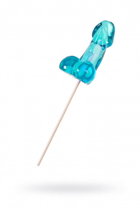Голубой леденец в форме члена со вкусом блю кюрасао - 80 гр. - Sosuчki - купить с доставкой в Воронеже