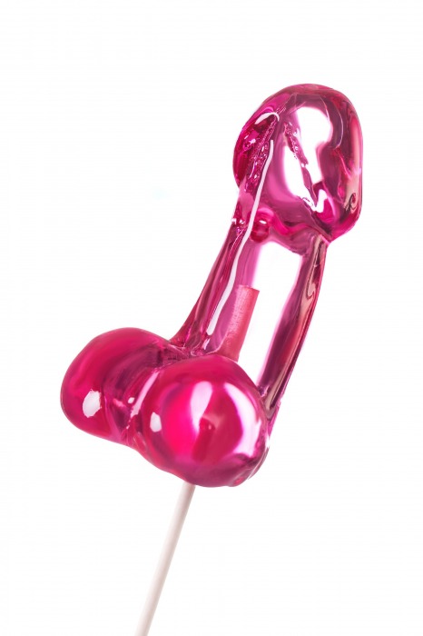 Розовый леденец в форме члена со вкусом айриш крим - 80 гр. - Sosuчki - купить с доставкой в Воронеже