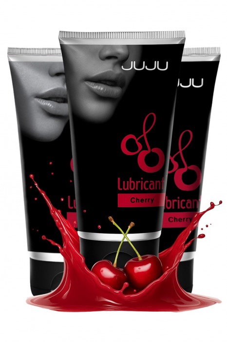 Набор из 3 съедобных лубрикантов JUJU со вкусом вишни - JuJu - купить с доставкой в Воронеже