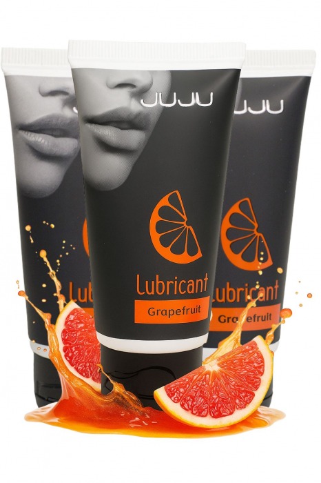 Набор из 3 съедобных лубрикантов JUJU со вкусом грейпфрута - JuJu - купить с доставкой в Воронеже