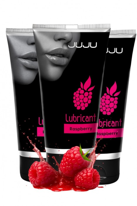 Набор из 3 съедобных лубрикантов JUJU со вкусом малины - JuJu - купить с доставкой в Воронеже