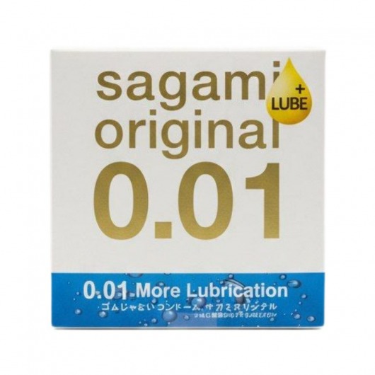 Увлажнённый презерватив Sagami Original 0.01 Extra Lub - 1 шт. - Sagami - купить с доставкой в Воронеже