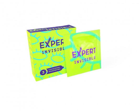 Ультратонкие презервативы Expert Invisible - 3 шт. - Expert - купить с доставкой в Воронеже