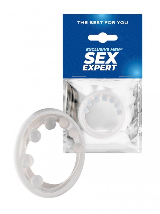 Эрекционное кольцо с мягкой стимулирующей насадкой - Sex Expert - в Воронеже купить с доставкой