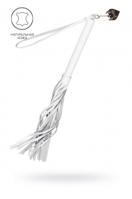Белая кожаная плеть - 50 см. - Pecado - купить с доставкой в Воронеже