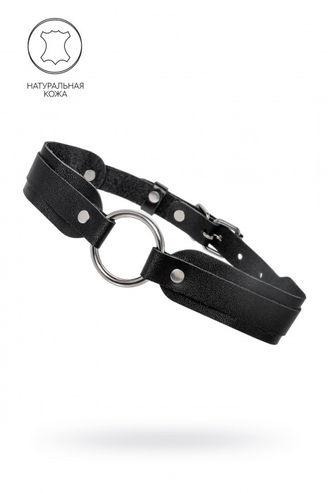 Черный кожаный чокер-ошейник со скруглёнными углами - Pecado - купить с доставкой в Воронеже