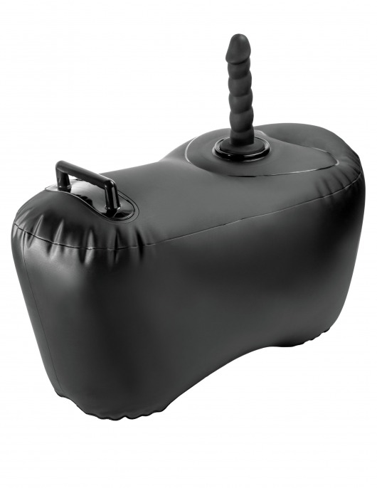 Черное надувное кресло с платформой для фиксации дилдо Body Dock Inflatable Love Seat - Pipedream - купить с доставкой в Воронеже