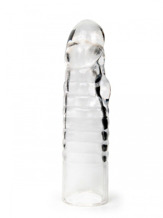 Прозрачная закрытая насадка на член - 15 см. - Sex Expert - в Воронеже купить с доставкой