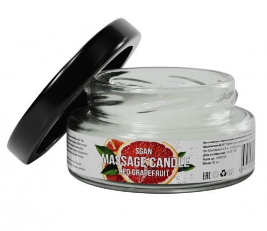Массажная свеча «Красный грейпфрут» - 50 мл. - SGAN - купить с доставкой в Воронеже