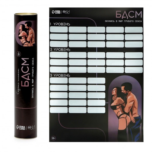 Плакат для двоих со скретч-слоем «БДСМ» - Сима-Ленд - купить с доставкой в Воронеже