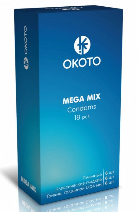 Презервативы OKOTO Mega Mix - 18 шт. - Sitabella - купить с доставкой в Воронеже