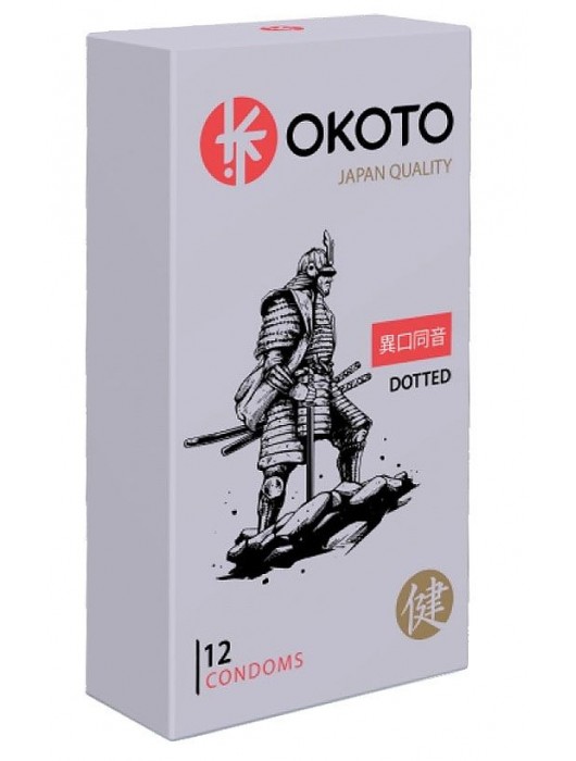 Точечные презервативы OKOTO Dotted - 12 шт. - Sitabella - купить с доставкой в Воронеже