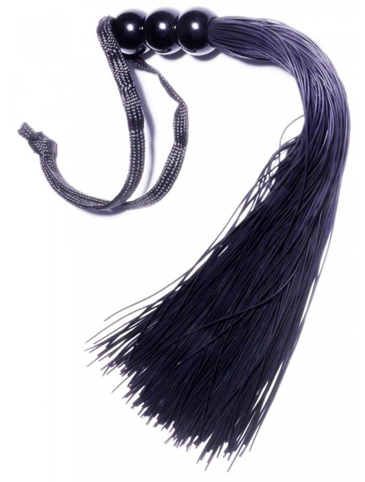 Черная силиконовая плетка - 25,4 см. - Boys of Toys - купить с доставкой в Воронеже