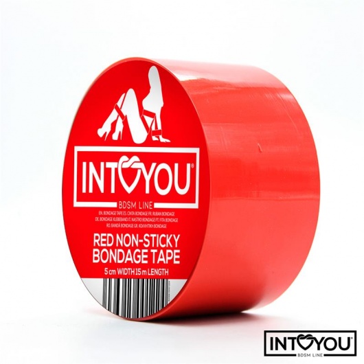 Красный скотч для фиксации Non-Sticky Bondage Tape - 15 м. - Intoyou - купить с доставкой в Воронеже