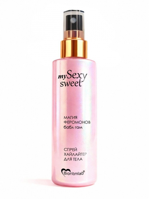 Спрей хайлайтер для тела Sexy Sweet с ароматом бабл-гам, шиммером и феромонами - 200 мл. -  - Магазин феромонов в Воронеже