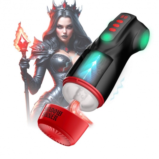 Интерактивный мастурбатор Raven с вакуумом, вибрацией и подсветкой - Shots Media BV - в Воронеже купить с доставкой