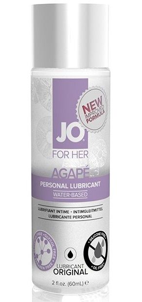 Лубрикант на водной основе для женщин JO AGAPE LUBRICANT ORIGINAL - 60 мл. - System JO - купить с доставкой в Воронеже