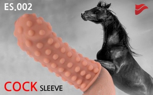 Насадка на фаллос с бугорками по поверхности - 14,7 см. - KOKOS - в Воронеже купить с доставкой