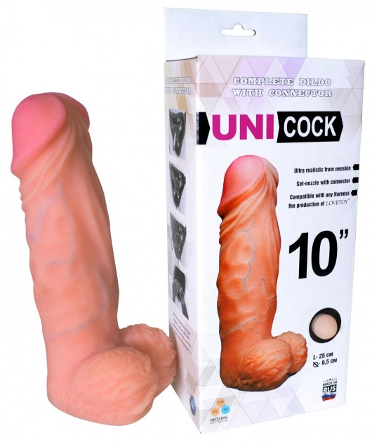 Фаллическая насадка Харнесс UNICOCK 10  - 25 см. - LOVETOY (А-Полимер) - купить с доставкой в Воронеже