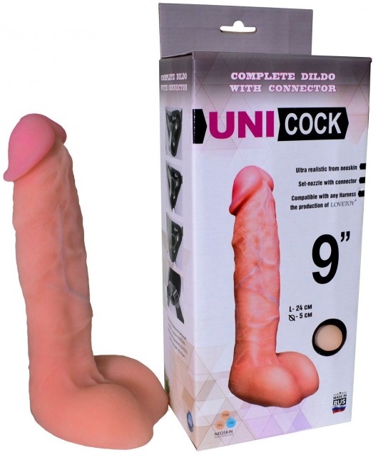 Фаллическая насадка Харнесс UNICOCK 9  - 24 см. - LOVETOY (А-Полимер) - купить с доставкой в Воронеже
