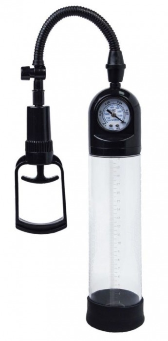 Чёрная вакуумная помпа A-toys с манометром и прозрачной колбой - A-toys - в Воронеже купить с доставкой