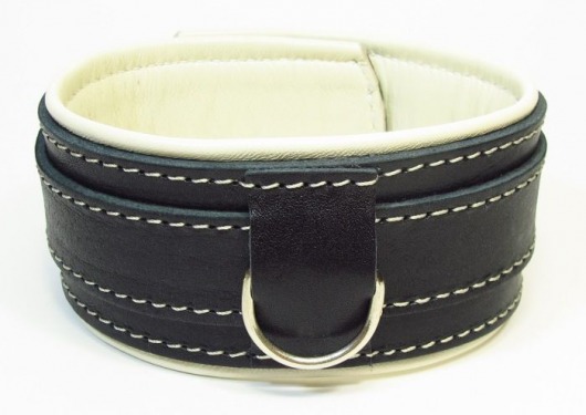 Ошейник со светлым подкладом - БДСМ Арсенал - купить с доставкой в Воронеже