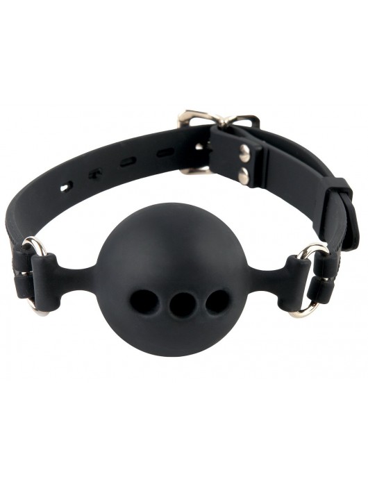 Силиконовый кляп-шар с отверстиями для дыхания Silicone Breathable Ball Gag Small - Pipedream - купить с доставкой в Воронеже