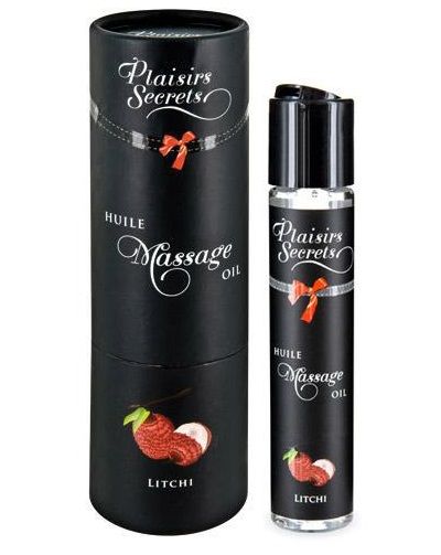 Массажное масло с ароматом личи Huile de Massage Gourmande Litchi - 59 мл. - Plaisir Secret - купить с доставкой в Воронеже
