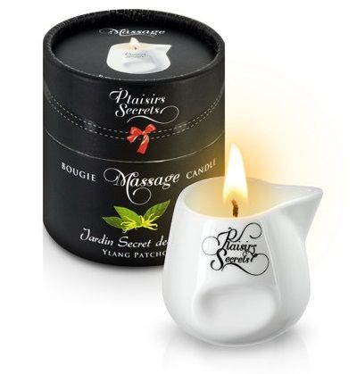 Массажная свеча с ароматом иланг-иланга и пачули Jardin Secret Des Iles Ylang/pat - 80 мл. - Plaisir Secret - купить с доставкой в Воронеже