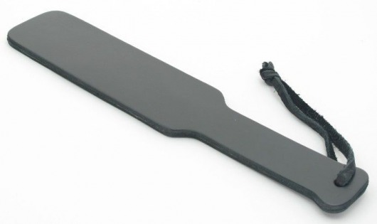 Чёрная кожаная пхопушка - 30,5 см. - БДСМ Арсенал - купить с доставкой в Воронеже