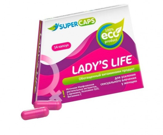 Возбуждающие капсулы Ladys Life - 14 капсул (0,35 гр.) - SuperCaps - купить с доставкой в Воронеже