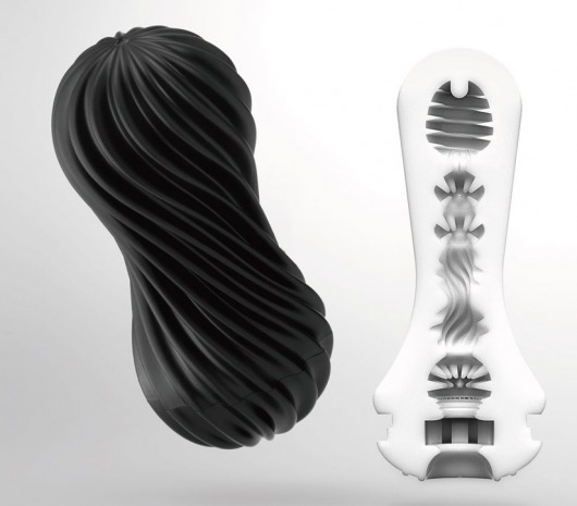 Мастурбатор FLEX Rocky Black с плотным рельефом - Tenga - в Воронеже купить с доставкой