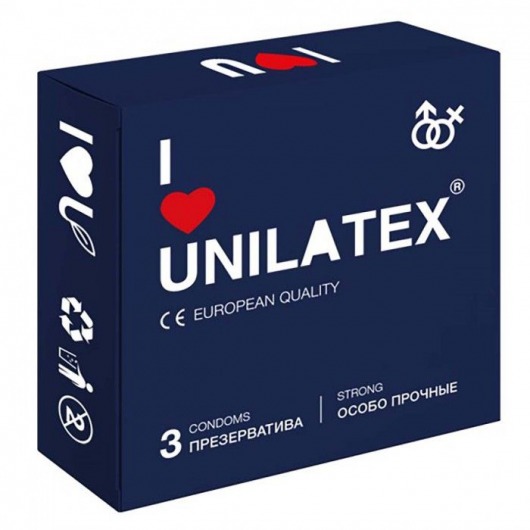 Ультрапрочные презервативы Unilatex Extra Strong - 3 шт. - Unilatex - купить с доставкой в Воронеже