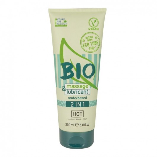 Массажный гель-лубрикант Bio 2-in-1 - 200 мл. - HOT - купить с доставкой в Воронеже