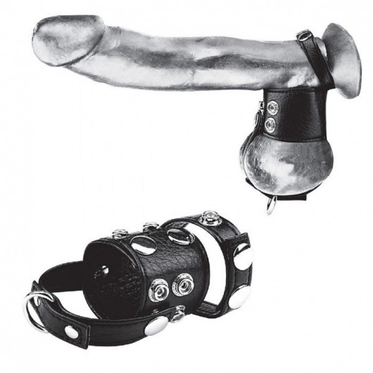 Утяжка на пенис и мошонку Cock Ring With 1.5  Ball Stretcher And Optional Weight Ring - BlueLine - купить с доставкой в Воронеже