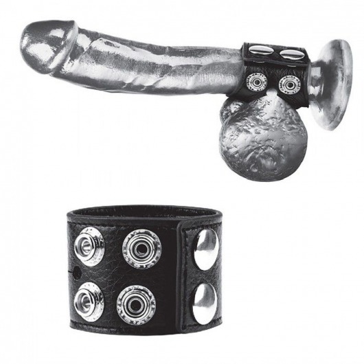 Ремень на член и мошонку 1.5  Cock Ring With Ball Strap - BlueLine - купить с доставкой в Воронеже