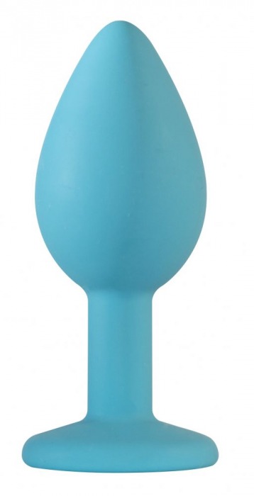 Малая голубая анальная пробка Emotions Cutie Small с розовым кристаллом - 7,5 см. - Lola Games - купить с доставкой в Воронеже