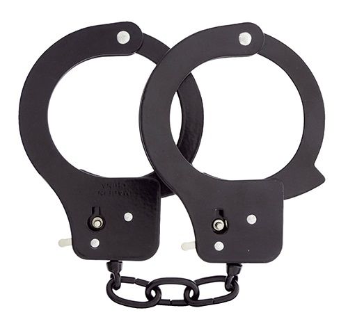Чёрные наручники из листового металла BONDX METAL CUFFS BLACK - Dream Toys - купить с доставкой в Воронеже