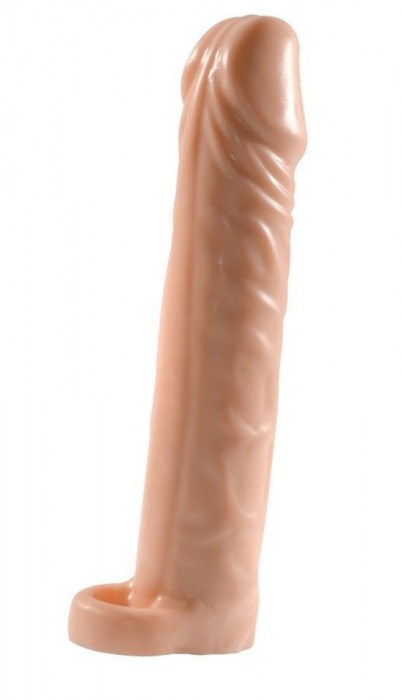 Телесная насадка-удлинитель Extension sleeve с подхватом - 17 см. - Sitabella - в Воронеже купить с доставкой