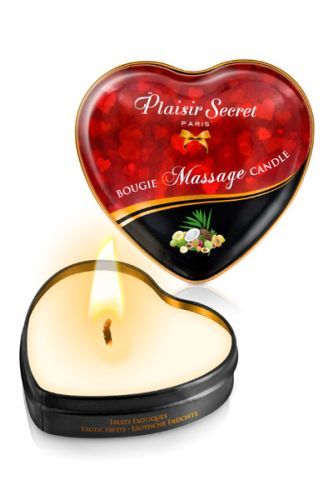 Массажная свеча с ароматом экзотических фруктов Bougie Massage Candle - 35 мл. - Plaisir Secret - купить с доставкой в Воронеже