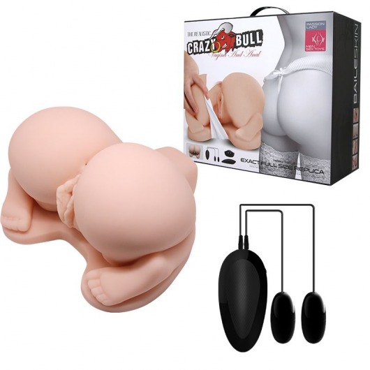 Реалистичная попка с 2 любовными тоннелями и вибрацией - Baile - в Воронеже купить с доставкой