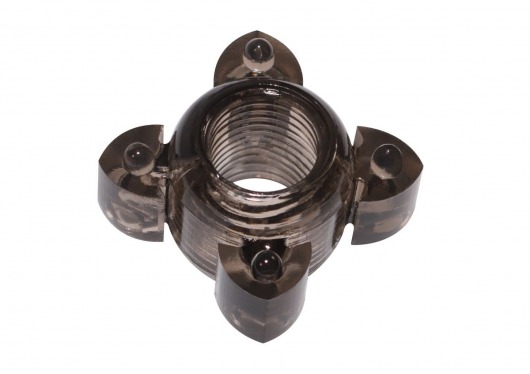 Чёрное эрекционное кольцо Rings Screw - Lola Games - в Воронеже купить с доставкой